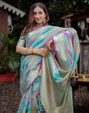 Multicoloured Silk Woven Saree