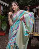 Multicoloured Silk Woven Saree