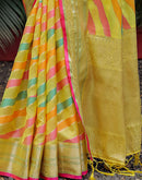 Multicoloured Silk Woven Saree