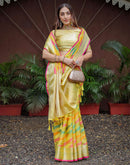Multicoloured Silk Woven Saree