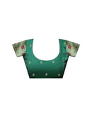 Pista Green Silk Woven Saree