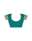 Teal Green Silk Woven Banarasi Saree
