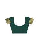Bottle Green Silk Woven Banarasi Saree