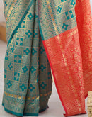 Blue Silk Woven Banarasi Saree