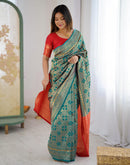 Blue Silk Woven Banarasi Saree