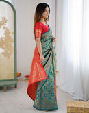Blue Silk Woven Banarasi Saree