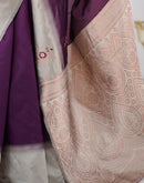 Purple Silk Woven Saree