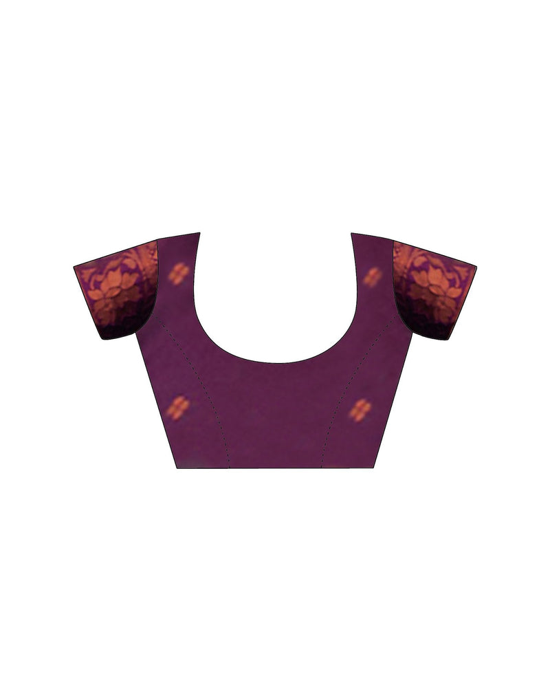 Ash Grey Silk Woven Saree