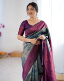 Green Silk Woven Banarasi Saree