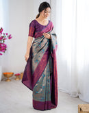 Green Silk Woven Banarasi Saree