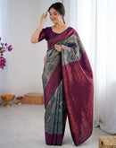 Green Silk Woven Banarasi Saree