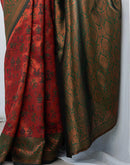 Red Silk Woven Banarasi Saree