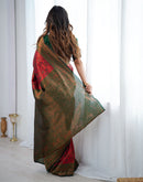 Red Silk Woven Banarasi Saree