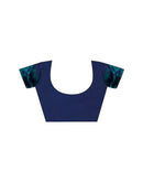 Navy Blue Silk Woven Saree