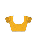 Yellow Silk Woven Saree