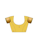 Yellow Silk Woven Saree