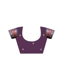 Dark Purple Silk Woven Saree