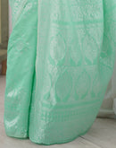 Mint Green Silk Woven Saree