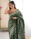 Green Silk Woven Saree