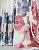 White Satin Floral Printed Saree
