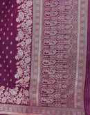 Dark Purple Silk Woven Saree