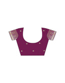 Dark Purple Silk Woven Saree