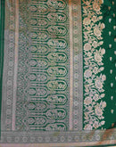 Dark Green Silk Woven Saree