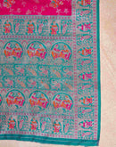 Dark Pink Silk Woven Saree