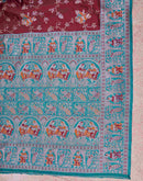 Maroon Silk Woven Saree