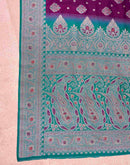 Wine Silk Woven Saree