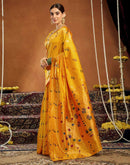 Yellow Silk Woven Paithani Saree
