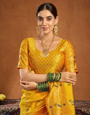 Yellow Silk Woven Paithani Saree