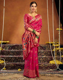 Dark Pink Silk Woven Paithani Saree