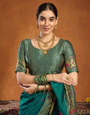 Rama Blue Silk Woven Paithani Saree
