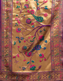 Dark Purple Silk Woven Paithani Saree