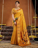 Yellow Silk Woven Paithani Saree