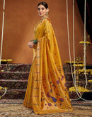 Yellow Silk Woven Paithani Saree