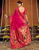Pink Silk Woven Paithani Saree