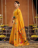 Yellow Silk Woven Paithani Saree