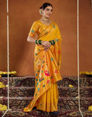 Yellow Silk Woven Paithani Saree