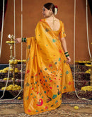 Yellow Silk Woven Paithani Saree