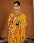 Yellow Silk Woven Paithani Saree