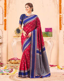 Red Silk Woven Banarasi Saree