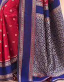 Red Silk Woven Banarasi Saree