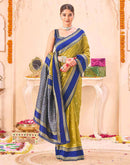 Yellow Silk Woven Banarasi Saree