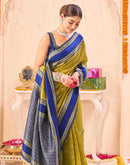Yellow Silk Woven Banarasi Saree