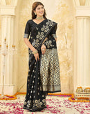 Black Silk Woven Banarasi Saree