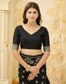 Black Silk Woven Banarasi Saree