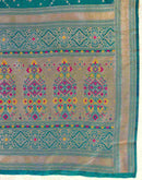 Teal Green Silk Woven Patola Saree