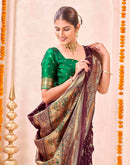 Maroon Silk Woven Patola Saree